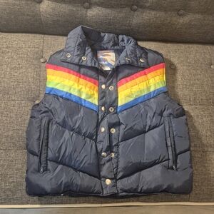 Colorful Striped Navy Kids Vest